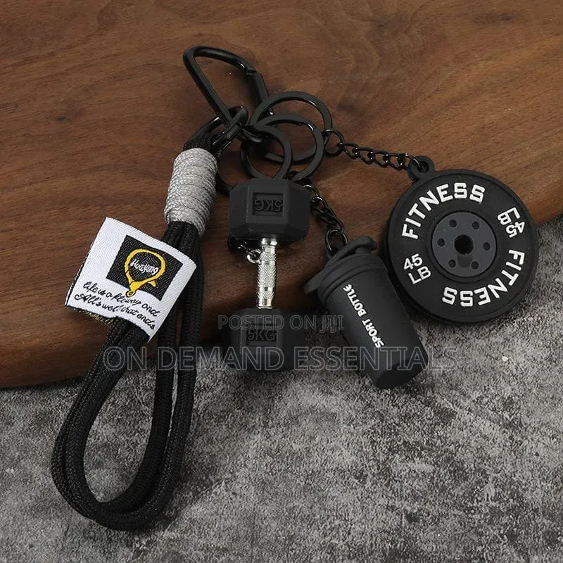 Unisex Mini Fitness Design Keychain Accessory
