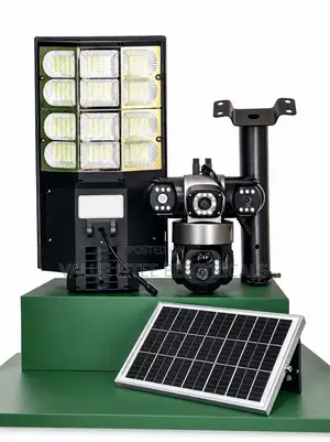 1000W AI Solar Street Light With PTZ Security Camera – Motion Detectio