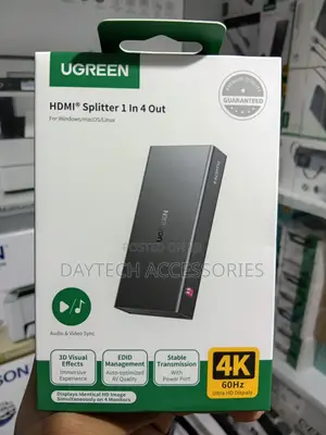 UGREEN HDMI Splitter 1 in 4 Out at 60Hz 18Gbps - Black