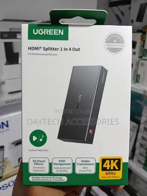 UGREEN HDMI Splitter 1 in 4 Out at 60Hz 18Gbps - Black