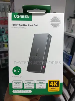 UGREEN HDMI Splitter 1 in 4 Out at 60Hz 18Gbps - Black