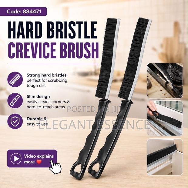 2pcs Hard Bristle Crevice Brush