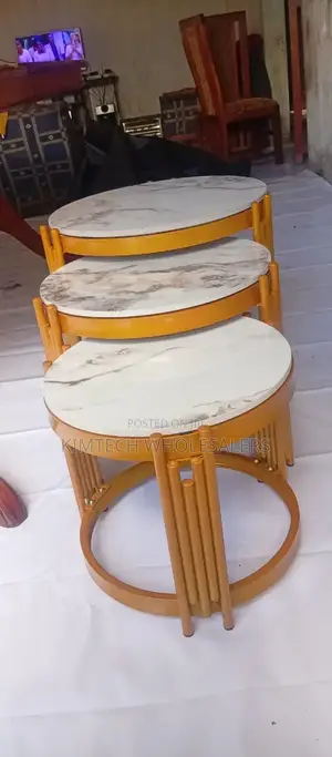 3 in 1 Executive Pure Marble Table