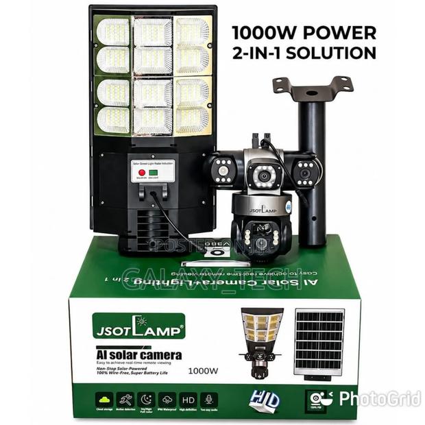 JSOT 2-in-1 AI Solar Camera + Floodlight - main view