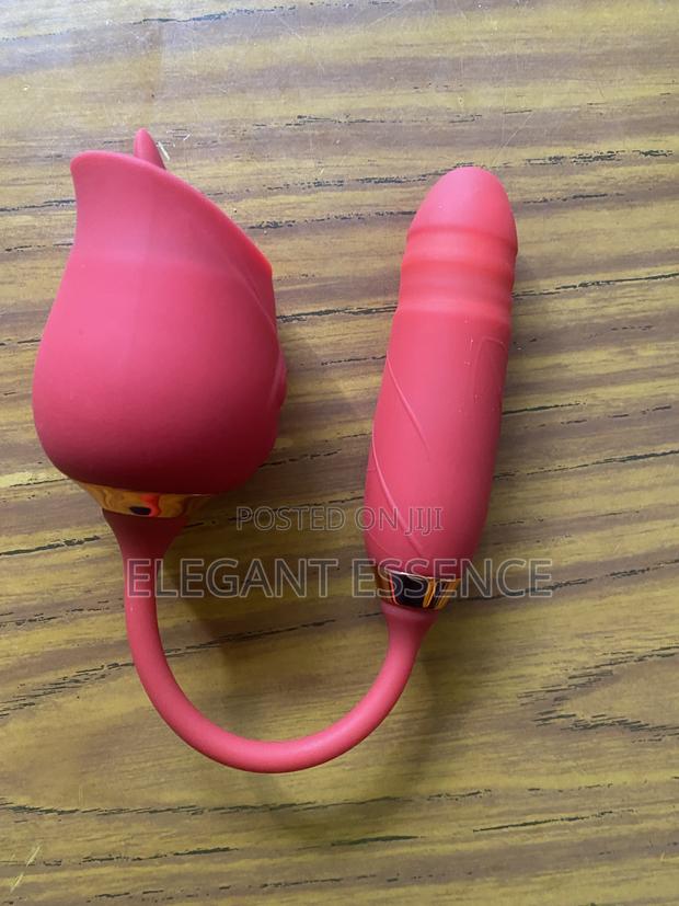 2 in 1 Rose Toy With Licking Tongue Unique Dual Rose Head Design