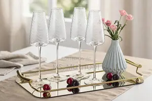 6 PCs (280 Ml ) Vera Wang Swirl Crystal Champagne Glass Flute