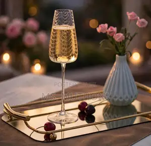 6 PCs (280 Ml ) Vera Wang Swirl Crystal Champagne Glass Flute