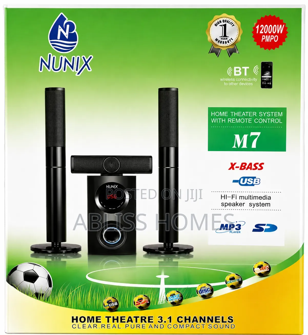 Nunix 3.1CH NU- M7 Home Theater Speaker
