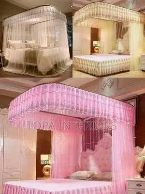 Bed Net Curtains Headboard Support 2 Stand Mosquito Rail Nets