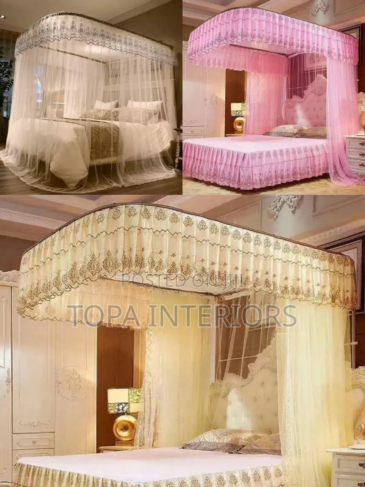 Bed Net Curtains Headboard Support 2 Stand Mosquito Rail Nets