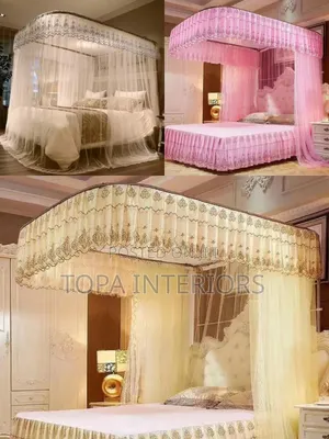 Bed Net Curtains Headboard Support 2 Stand Mosquito Rail Nets