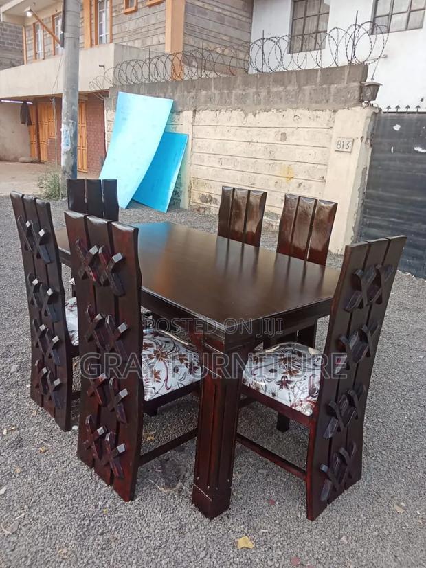 Mahogany 6 Seater Dining Sets . - thumbnail 4