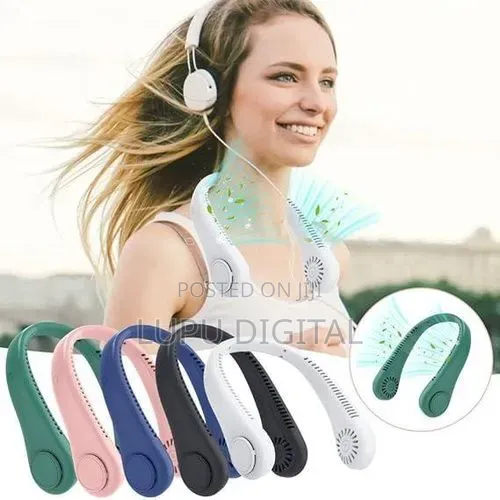 Mini Portable Neck Fan Colours; White, Blue, Green, Black Pink