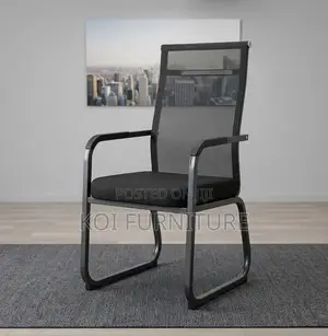 Office Chairs; Mesh Backrest Sled Reception Seat