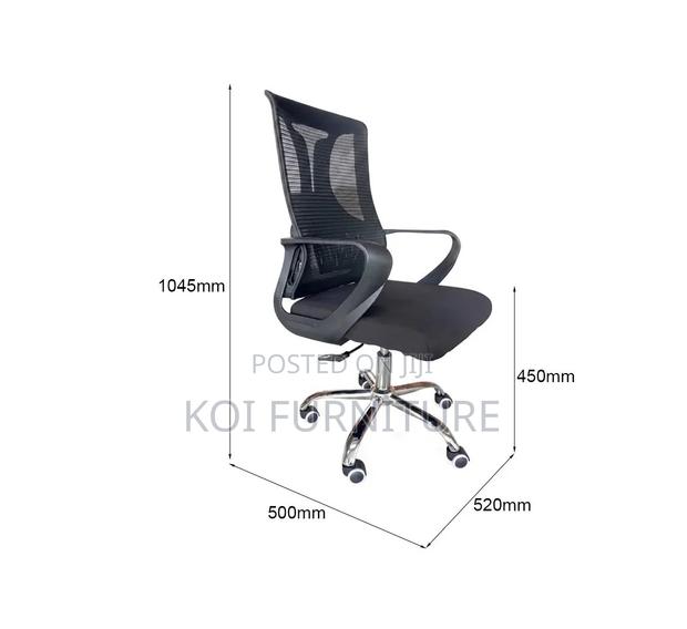 Office Chairs; Mid Back Ergonomic Secretary Seat - thumbnail 2