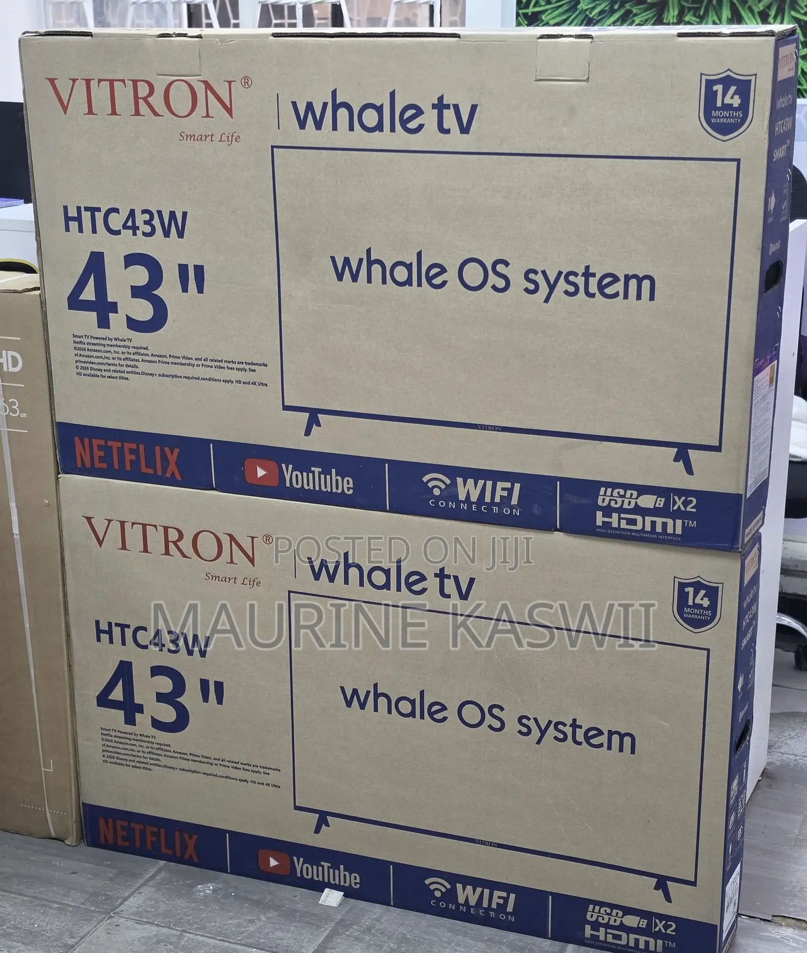 Vitron 43” Smart Whale Os System Frameless-43htc43w
