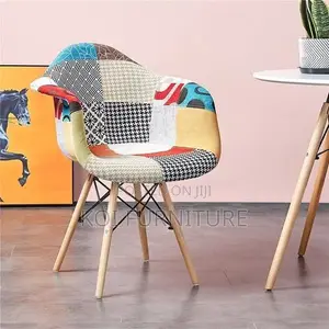 Home Chairs; Long Multi Colored Eames Dining Chair