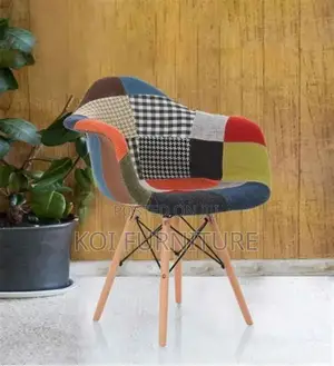 Home Chairs; Long Multi Colored Eames Dining Chair