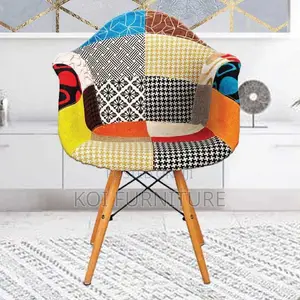 Home Chairs; Long Multi Colored Eames Dining Chair