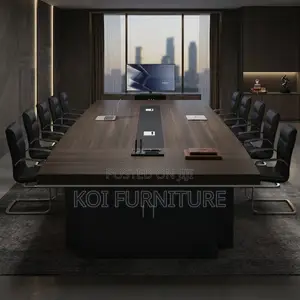 Boardroom Table; 3 Meters Brown Wooden Boardroom Office Meeting Tables