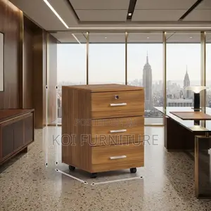 Office Cabinet; Three Drawers Wooden Pedestal Cabinet
