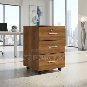 Office Cabinet; Three Drawers Wooden Pedestal Cabinet