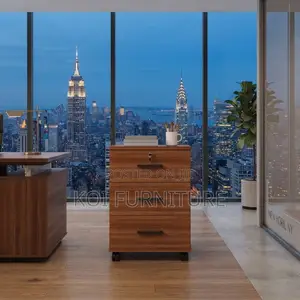 Office Cabinet; Three Drawers Wooden Pedestal Cabinet