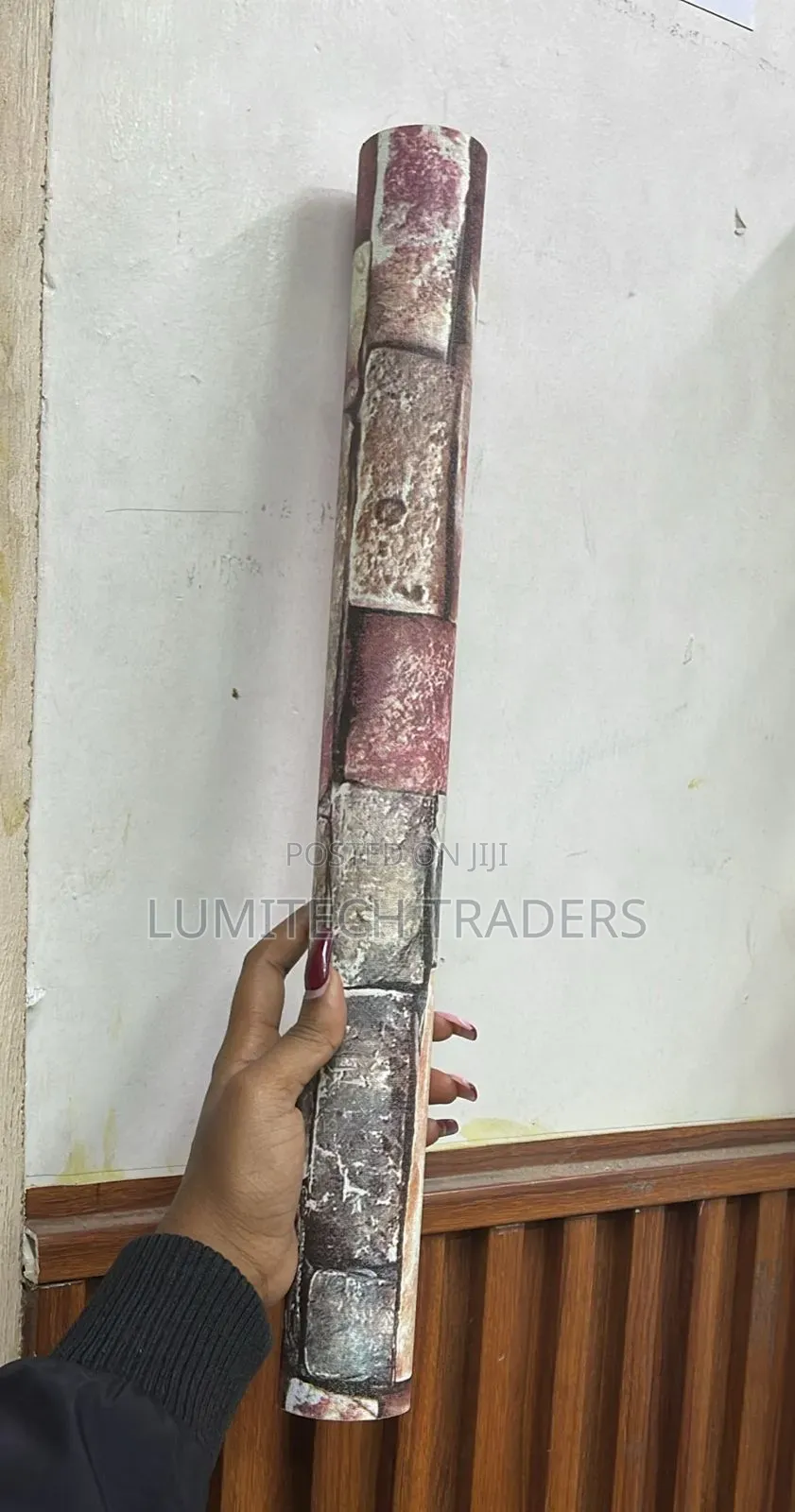Self Adhesive Brick Wallpaper Design Brown 5M