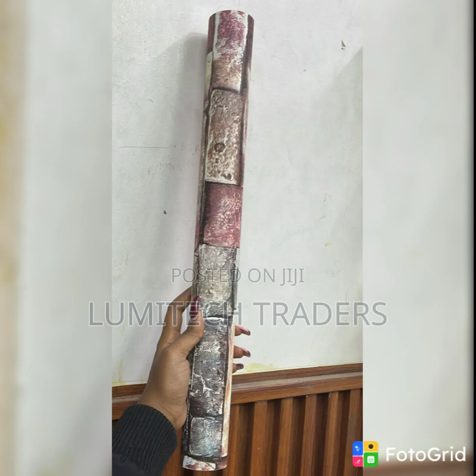 Self Adhesive Brick Wallpaper Design Brown 5M