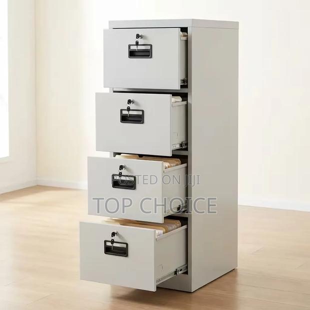 4-Door Metal Filing Cabinet | Office Storage Cabinet - thumbnail 2