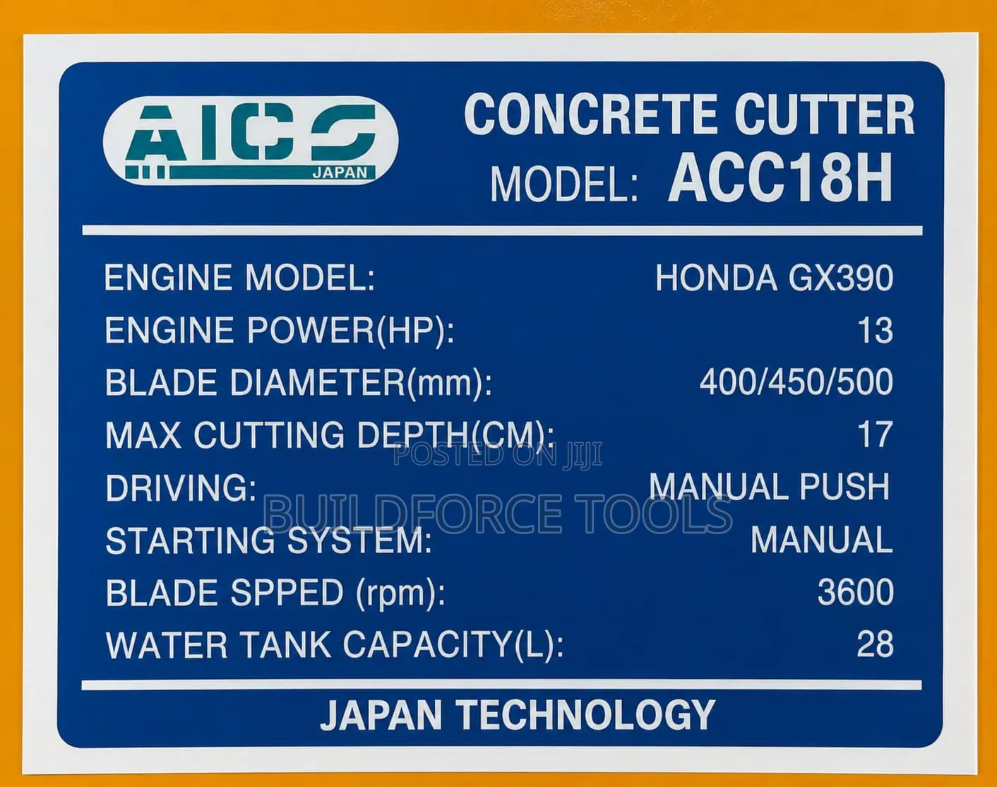 Aico Japan Concrete Cutter Machine 13Hp