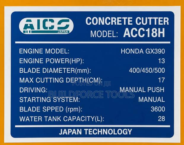 Aico Japan Concrete Cutter Machine 13Hp - thumbnail 2