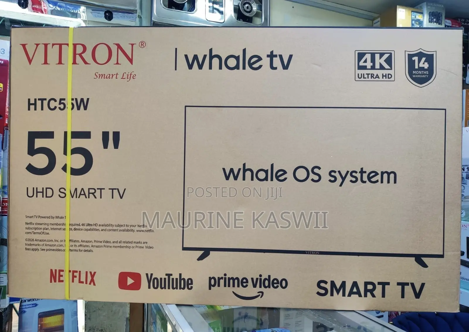 Vitron 55” Inch Smart 4kuhd Whale TV -HTC 55w