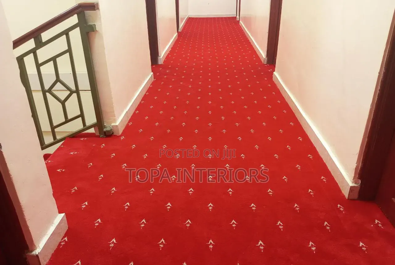 Floor Red Carpets Wall to Wall Flooring Flowered Executive Office Mats