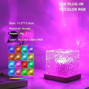 Water Ripple Projector 3/16 Colors Lamp Flame Crystal Lamp Decoration