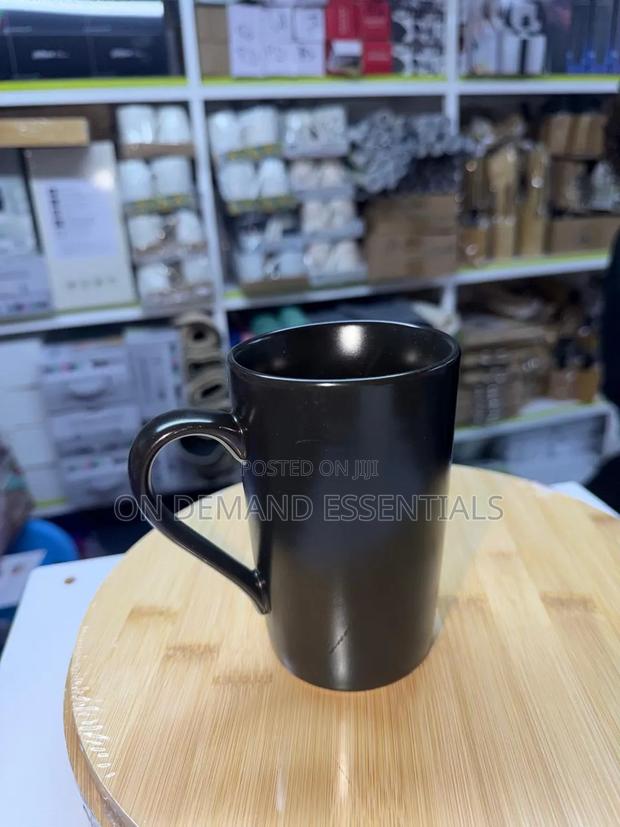Black Long Ceramic Mugs 500ml Available - thumbnail 3
