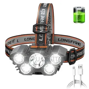 Powerful Outdoor Camping Waterproof Headlight Abs Rechargeable Led