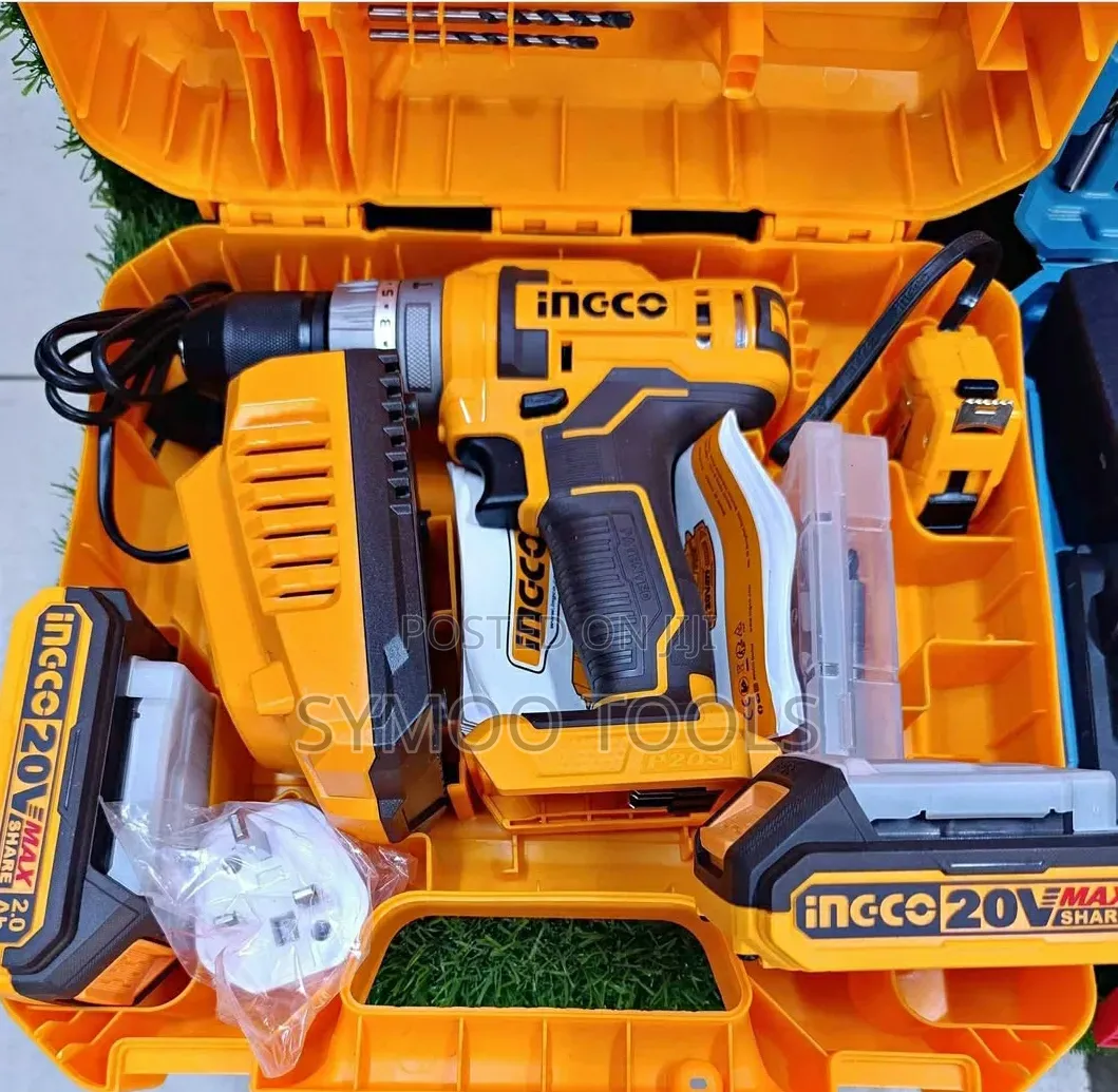 Ingco Cordless/Rechargeable Drill Set 20v