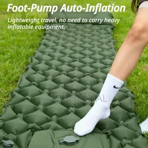 Foot Press Self Inflating Camping Mat With Pillow Lightweight