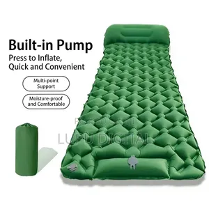 Foot Press Self Inflating Camping Mat With Pillow Lightweight