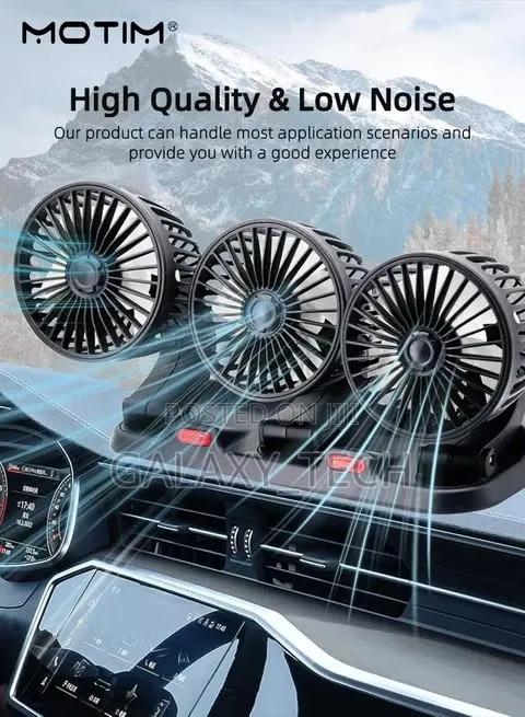 3 Head Car Cooling Fan 24V - thumbnail 2