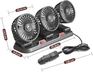 3 Head Car Cooling Fan 24V