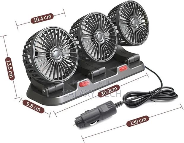 3 Head Car Cooling Fan 24V - thumbnail 3