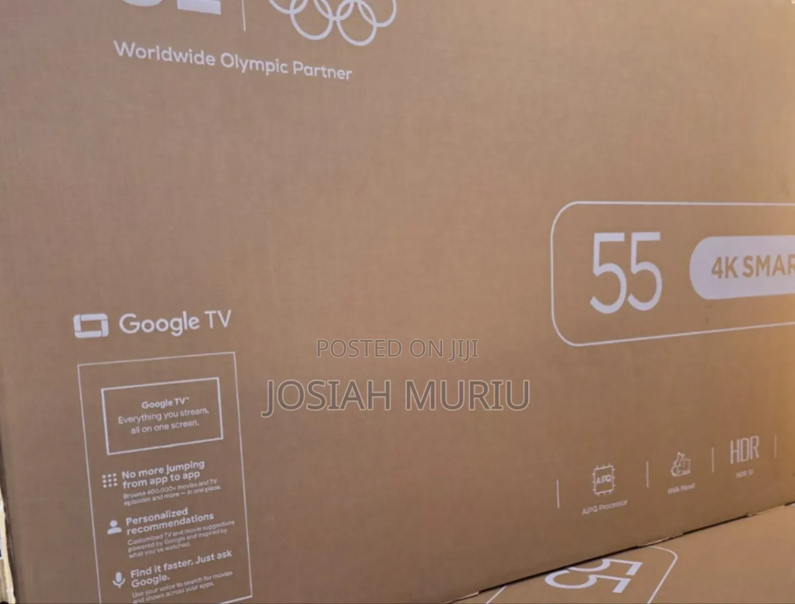 TCL 55” UHD Google Smart TV – HDR, Voice Control Streaming