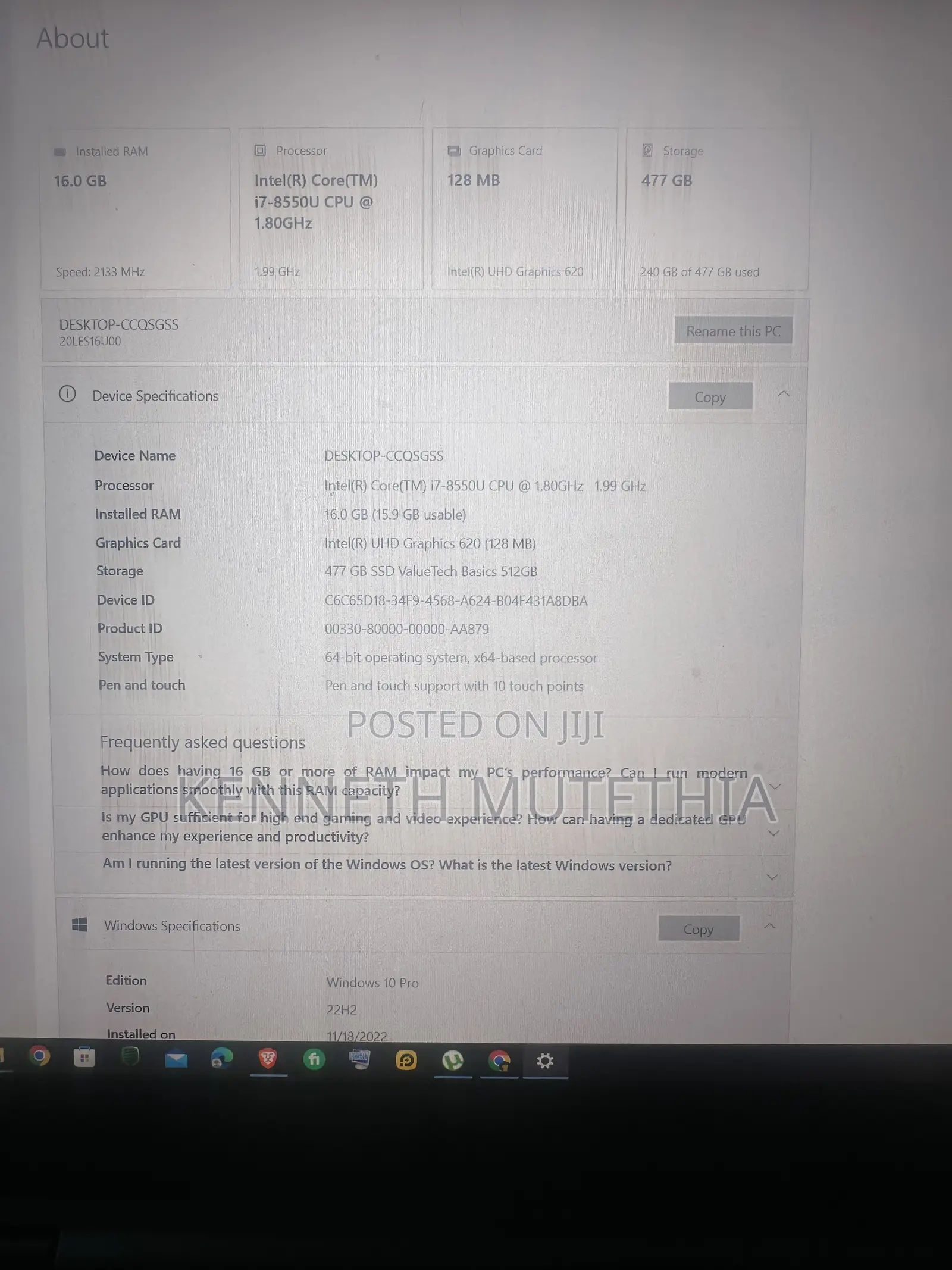 Laptop Lenovo ThinkPad X1 Yoga 16GB Intel Core i7 SSD 512GB