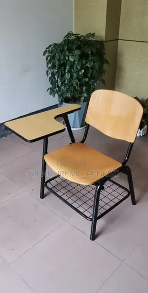 Office Chair: School Study Desk With Writting Pad