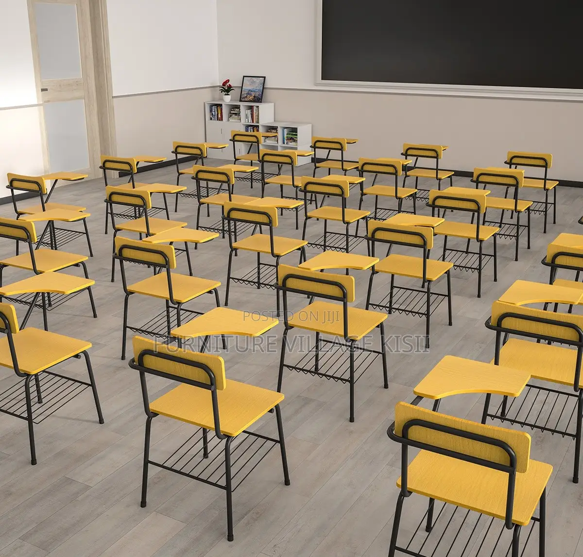 Office Chair: School Study Desk With Writting Pad