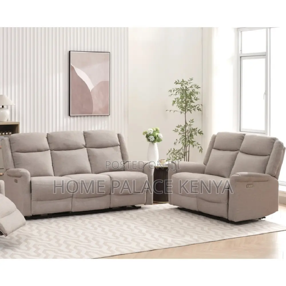 Recliner Sofa; Elegant Modern Fabric Recliner Sofa Set for Living Room