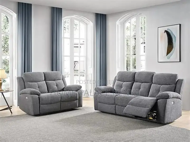 Recliner Sofa; Elegant Modern Fabric Recliner Sofa Set for Living Room