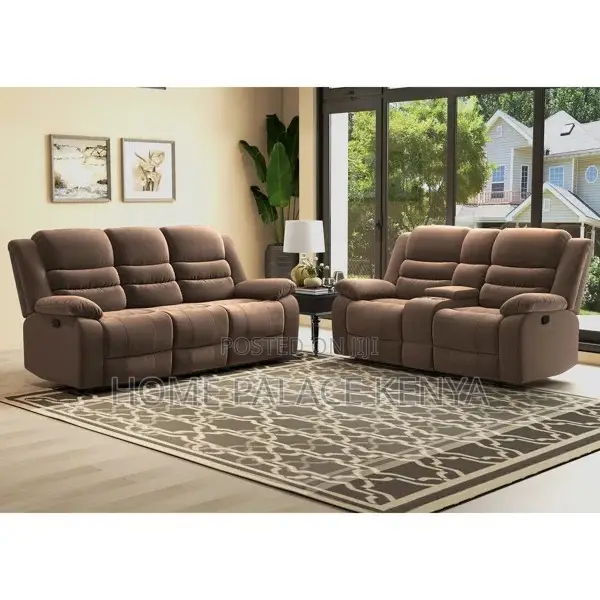 Recliner Sofa; Elegant Modern Fabric Recliner Sofa Set for Living Room
